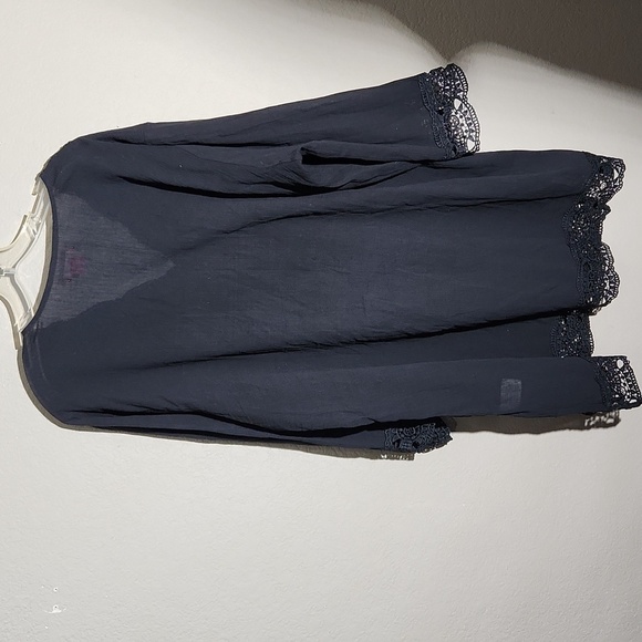 Issac Mizrahi Dress Top Womens Size XXL Lace V Neck Tunic Boho Whimsigoth - Picture 5 of 11